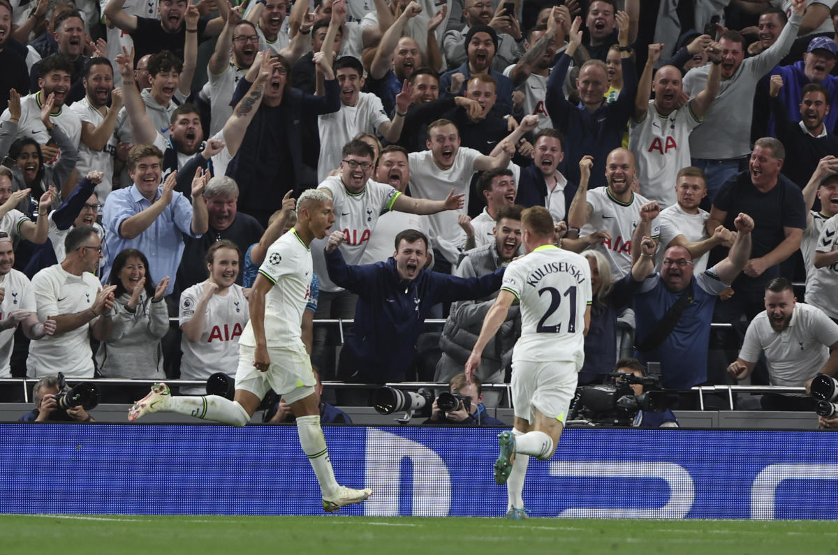 Richarlison gets first Tottenham Hotspur goals to break 10-man Marseille's  resistance after Chancel Mbemba sees red - Eurosport