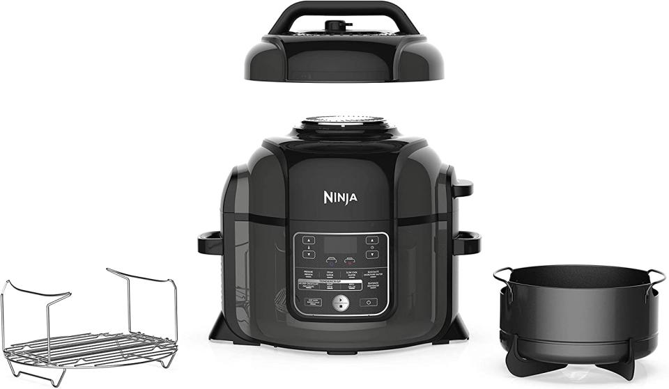 NINJA OP301C, Foodi 9-in-1 Pressure, Slow Cooker, Air Fryer. Image via Amazon.