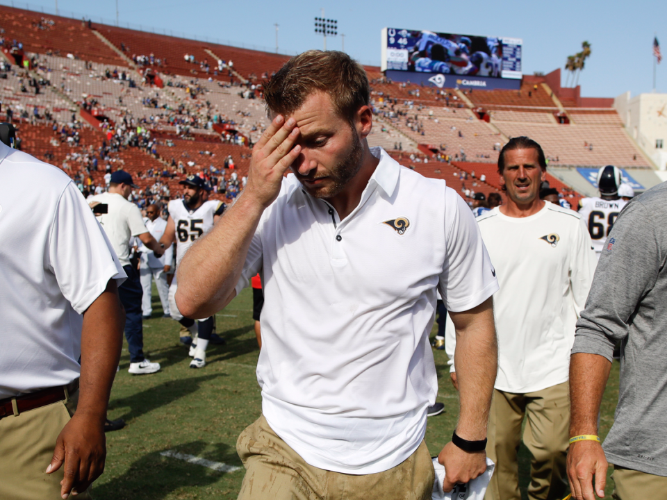 Rams coach Sean McVay poor attendance