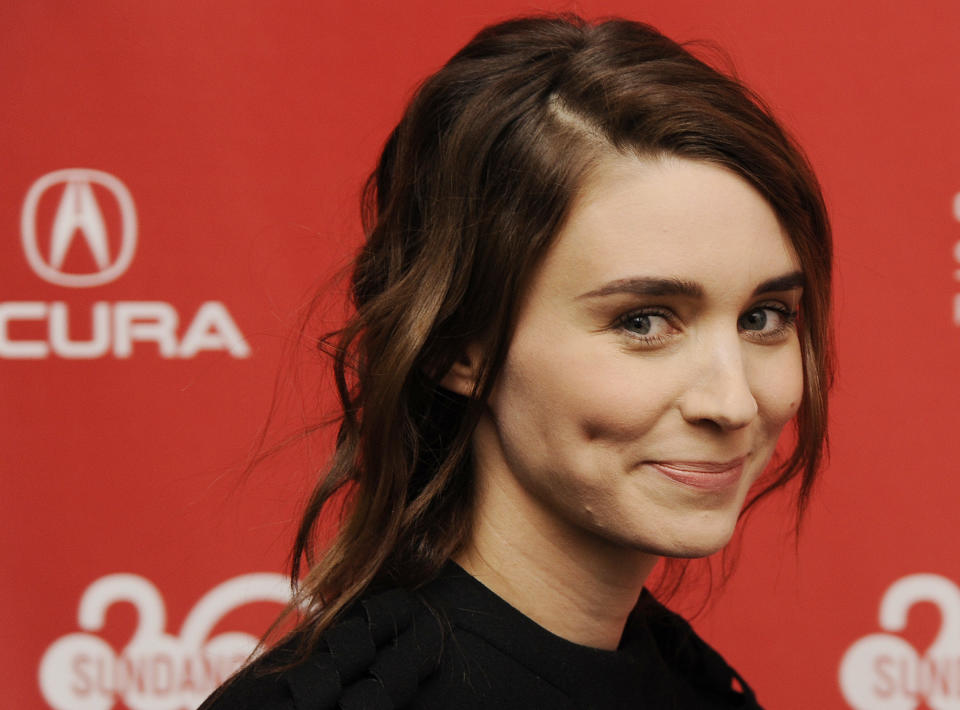 Actress Rooney Mara smiles as she arrives at the premiere of the film "The One I Love" at the 2014 Sundance Film Festival, Tuesday, Jan. 21, 2014, in Park City, Utah. (Photo by Chris Pizzello/Invision/AP)