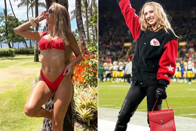 Brittany Mahomes Sizzles in Sexy Chiefs Red Swimsuits as She Reveals Rib Tattoos in “SI Swimsuit ”Debut