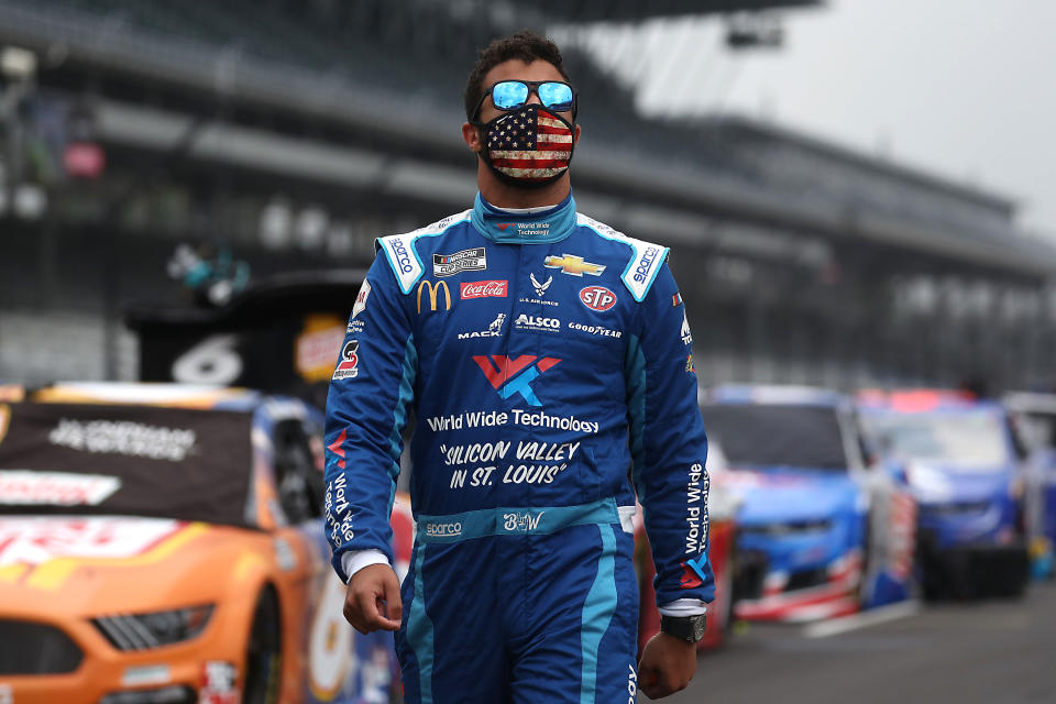 Bubba Wallace believes President Donald Trump has more things to worry himself with than a NASCAR issue. (Chris Graythen/Getty Images)