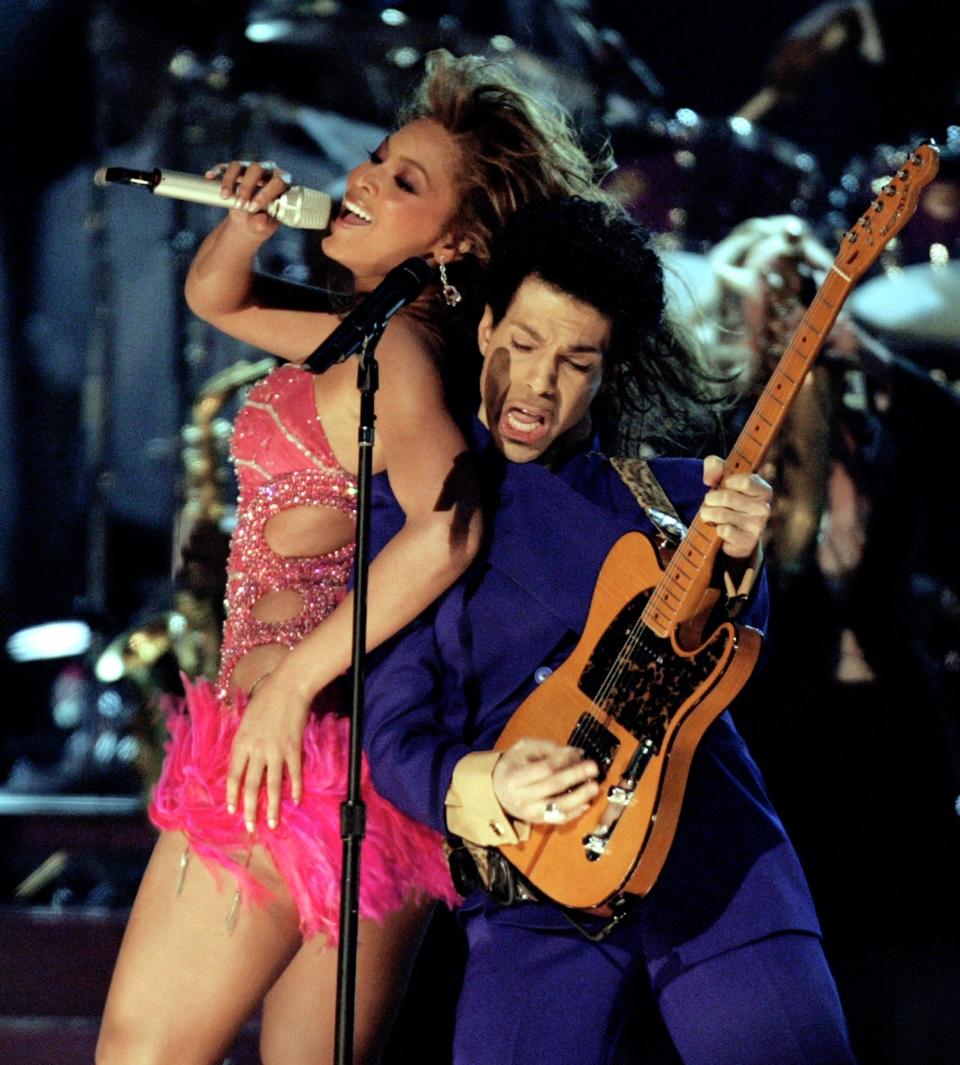 2004: Beyonce and Prince steal the show with their performance (Reuters)