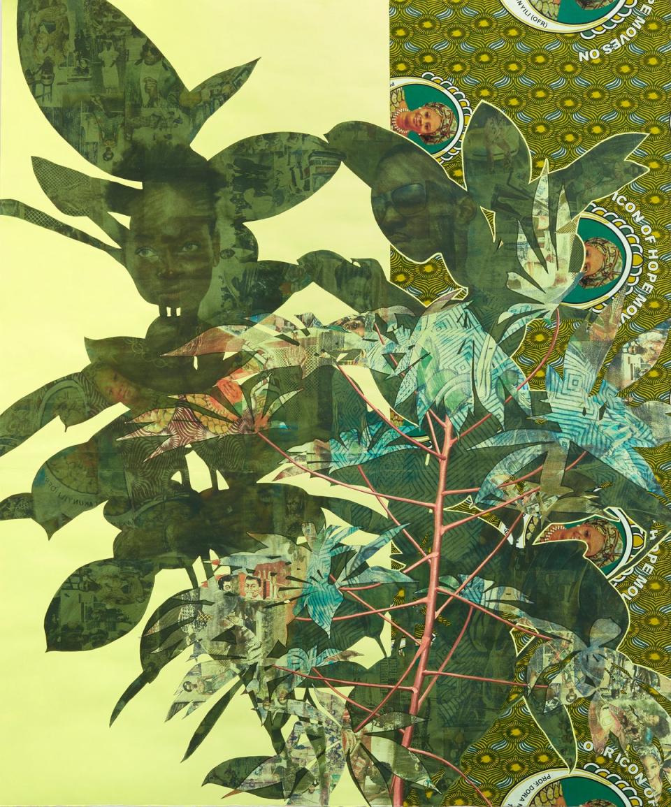 Njideka Akunyili Crosby, Cassava Garden, 2015 (© Njideka Akunyili Crosby)