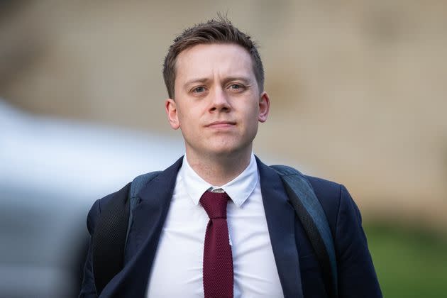 Columnist Owen Jones outside Snaresbrook Crown Court where he gave evidence 