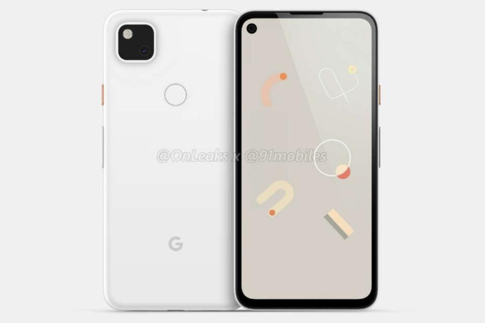 How the Pixel 4a may look according to renders from OnLeaks and 91Mobiles (OnLeaks x 91Mobiles )