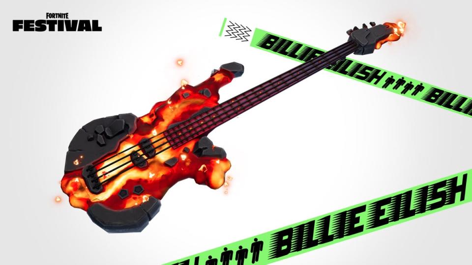 The melted bass guitar you get at the end of the festival pass (Epic Games)