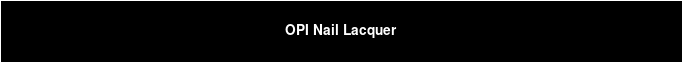 OPI Nail Lacquer