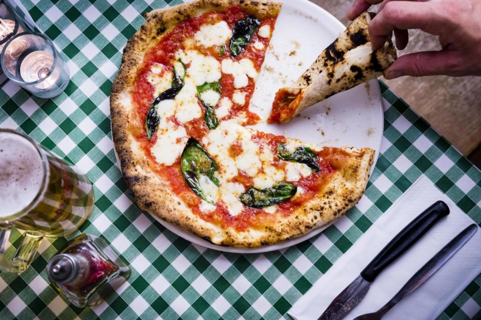 Keeping it simple: Margherita and beer at Pizza Pilgrims (Paul Winch-Furness)