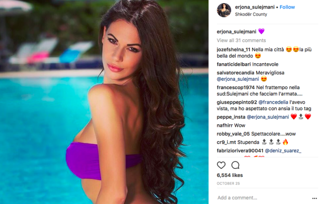 Ex moglie di Blerim Dzemaili: la frase della modella sulle escort