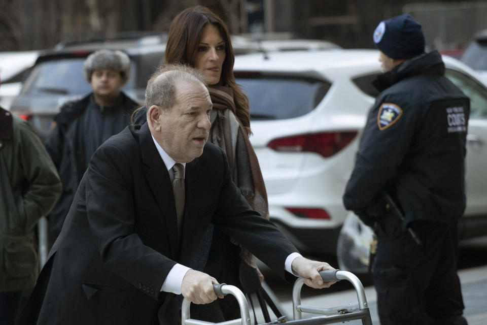 Harvey Weinstein arrives at court for jury selection in his sexual assault trial Wednesday, Jan. 8, 2020, in New York. (AP Photo/Mark Lennihan)