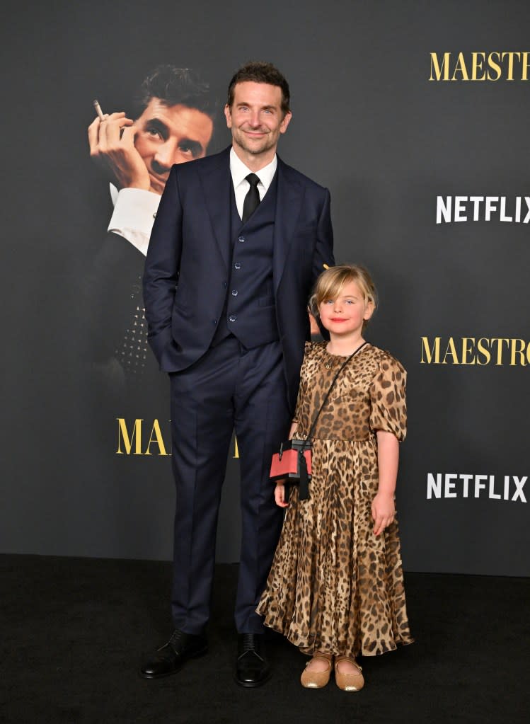 Cooper is pictured with his daughter, Lea. FilmMagic