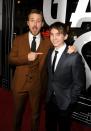 HOLLYWOOD, CA - JANUARY 07: Actors Ryan Gosling and Austin Abrams arrive at Warner Bros. Pictures' "Gangster Squad" premiere at Grauman's Chinese Theatre on January 7, 2013 in Hollywood, California. (Photo by Kevin Winter/Getty Images)