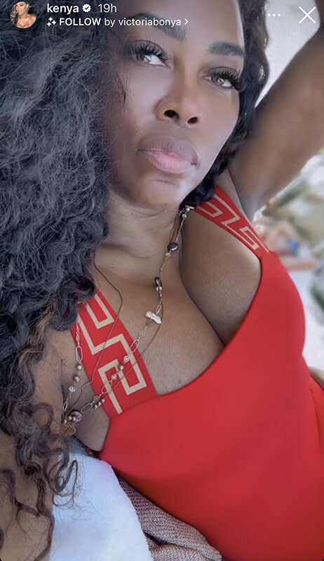 Style Living Rhoa Kenya Moore Versace Swimsuit 1