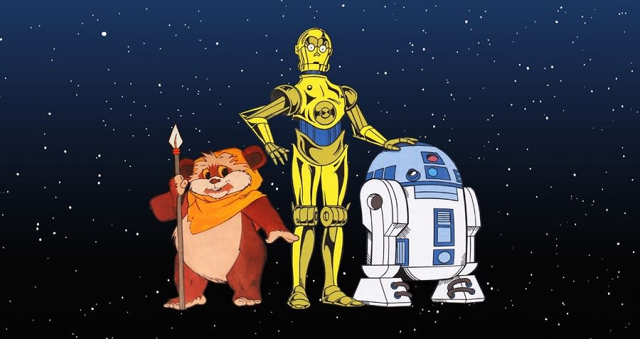 Promo art for ABC's Ewoks/Droids Adventure Hour.