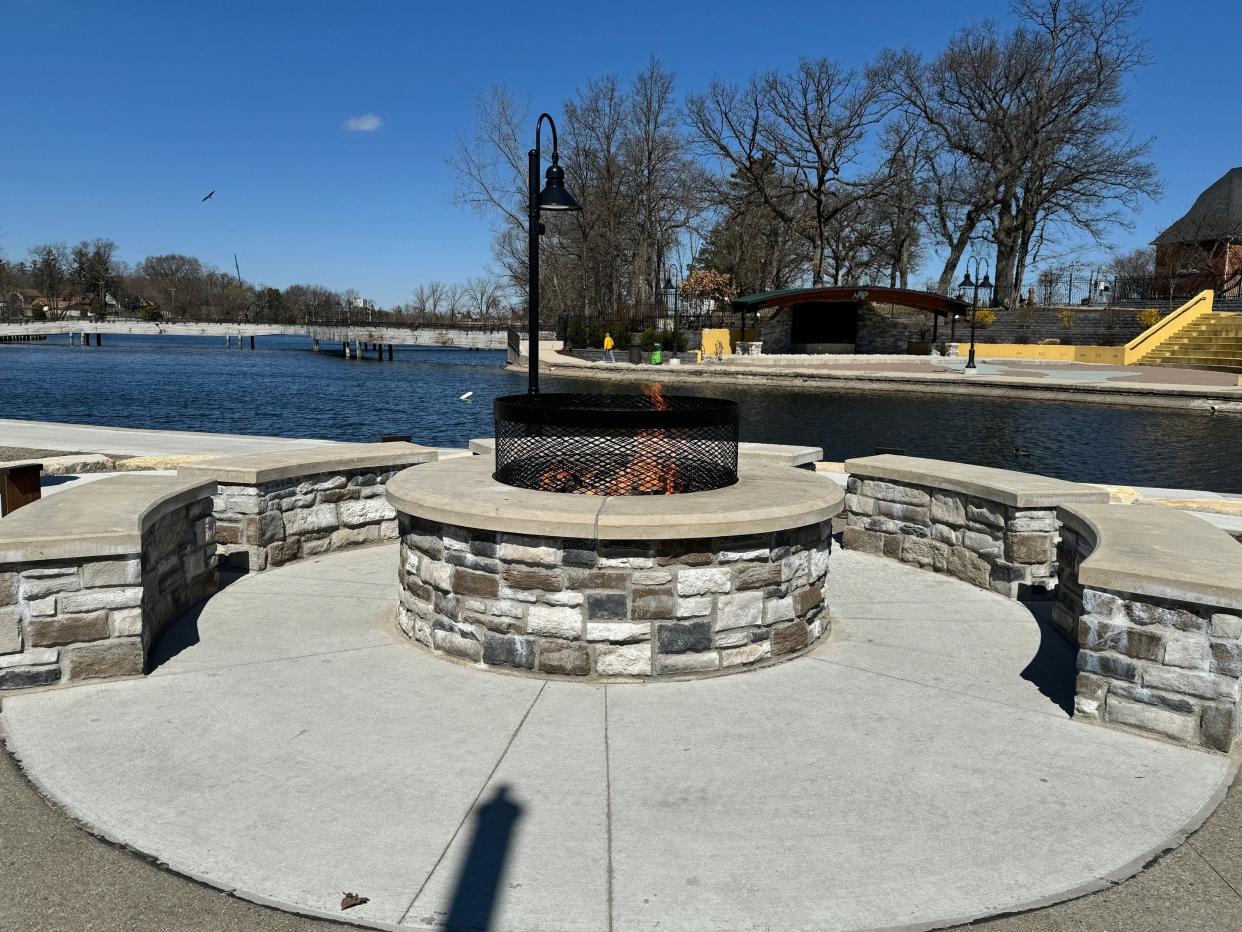 A brand new fire pit at Mill Pond Park already needs repair.