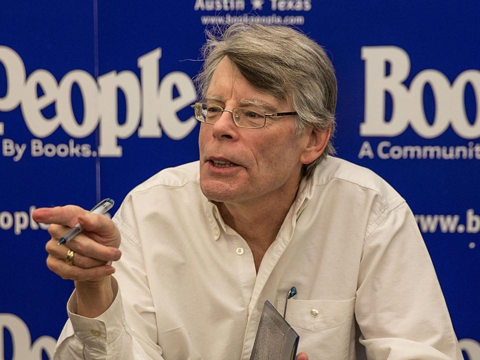 Author Stephen King signs copies of his new book 'Revival: A Novel' at Book Peopl