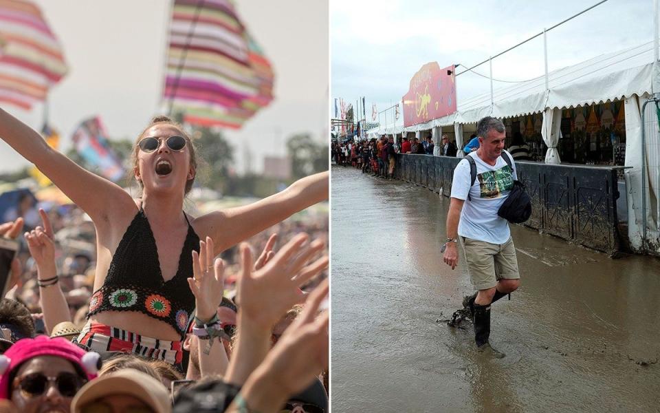 Glasto is one big feel-good party that will raise the mood of everyone who attends – unless it's a washout...