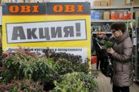 A customer visits the 'Garden' department at a store of the OBI retailer in the suburbs of Moscow, Russia, April 6, 2016. REUTERS/Maxim Shemetov