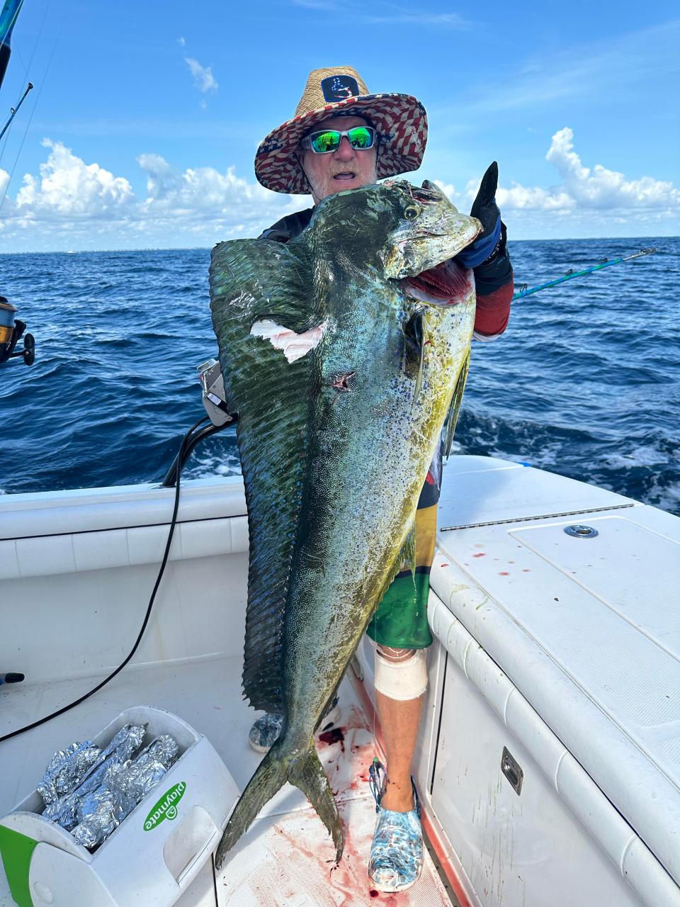Leonard Fox of Port St. Lucie caught this 50-pound bull dolphin, his personal best, April 28, 2023 while trolling ballyhoo southeast of St. Lucie Inlet.