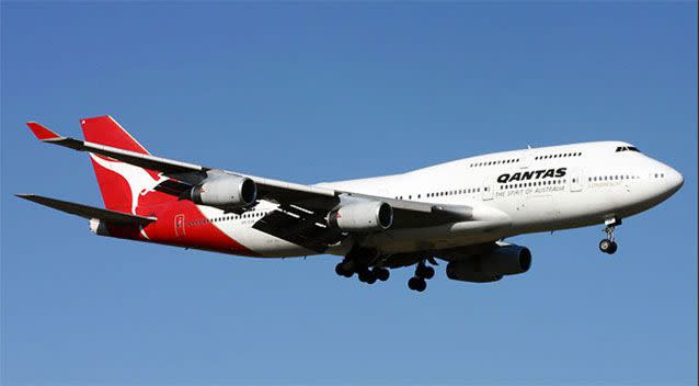 A Qantas Boeing-747.