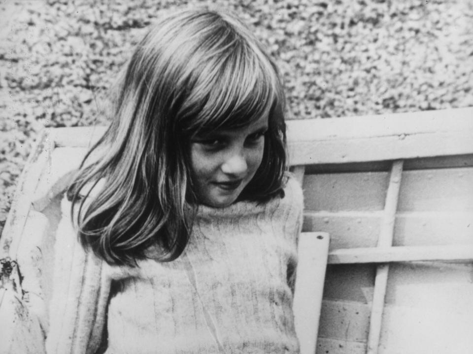 A young Princess Diana in 1970 while on holiday.