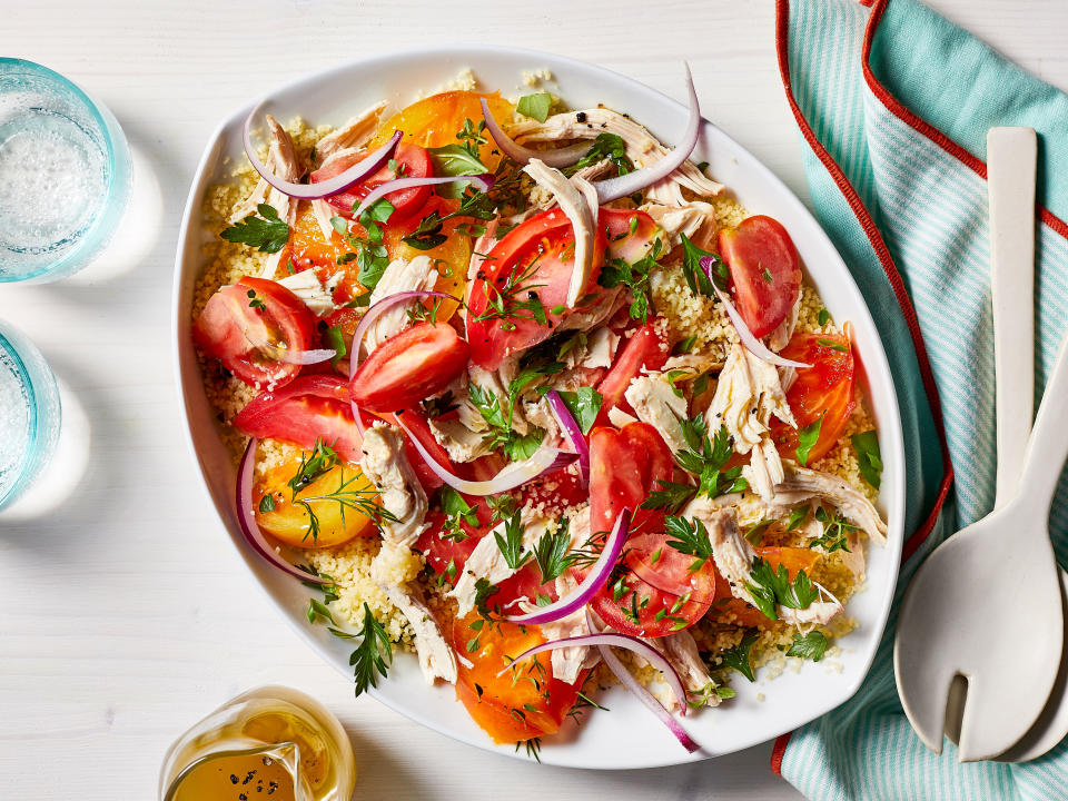 Heirloom Tomato Salad with Chicken and Couscous