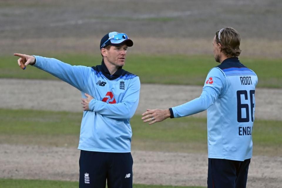 Eoin Morgan is aware of the risk extended time in the bio-secure bubble poses  (POOL/AFP)