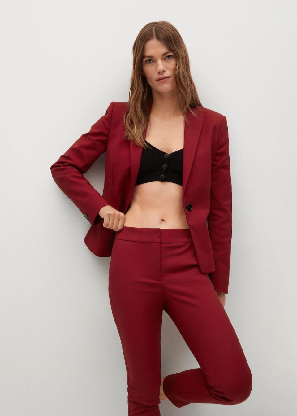 Suit slim-fit pants