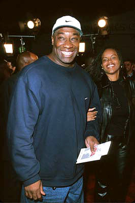 Michael Clarke Duncan and gal at the Westwood premiere of Warner Brothers' Romeo Must Die