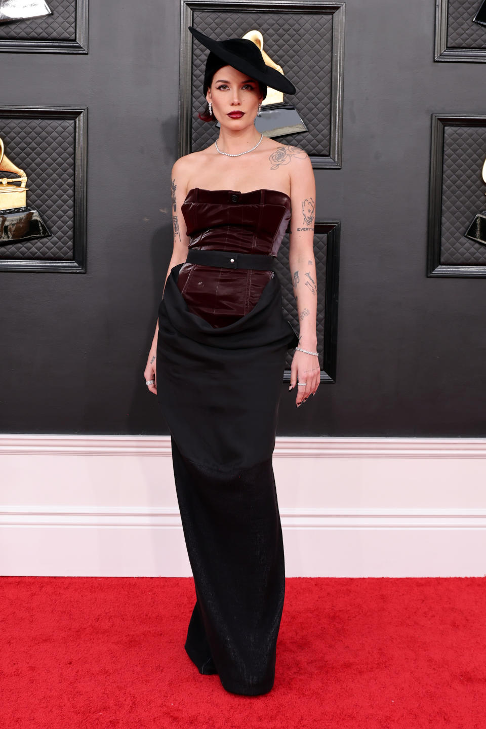 Halsey at the 2022 Grammy Awards. (Image via Getty Images) 