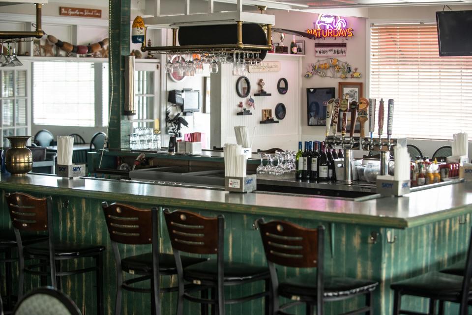 The area near the bar is where Jan's Beach House Grill owner Jan Goings has live music and dancing.