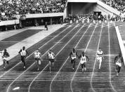 <p>American athlete Robert Hayes wins the Men's 100 Meters Final and sets a new Olympic record of 10.0 seconds in the process.</p>