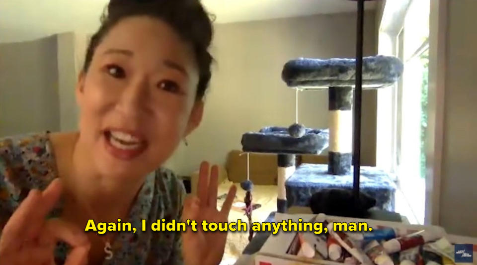 Sandra Oh in sister's house