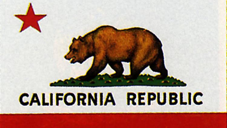 The flag of the California Republic, which in 1846 briefly declared its independence from Mexico. Calls for California secession have heated up under Trump. <span class="copyright">(Los Angeles Times)</span>