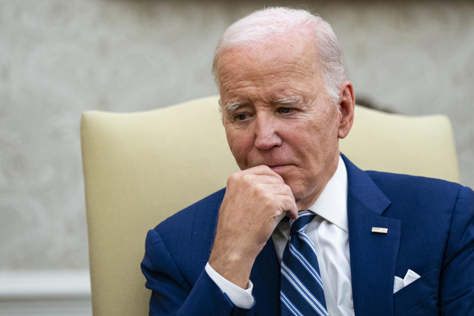 President Biden in the Oval Office on Monday.