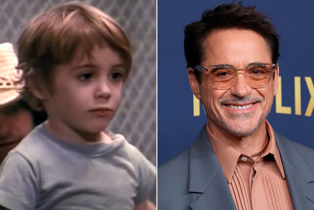 <p>United Artists; Frazer Harrison/Getty</p> Robert Downey Jr. in "Pound" in 1970 side by side the actor in 2024.