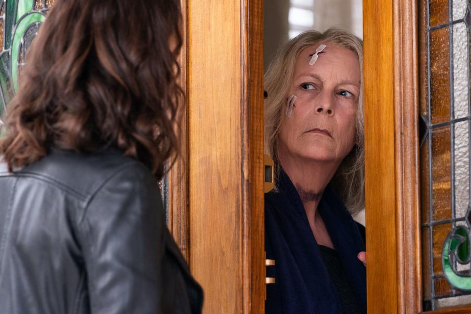 Für sie soll es der allerletzte "Halloween"-Film sein: Jamie Lee Curtis schlüpft erneut in die Rolle von Laurie Strode. (Bild: Ryan Green / Universal Pictures / Universal Studios)