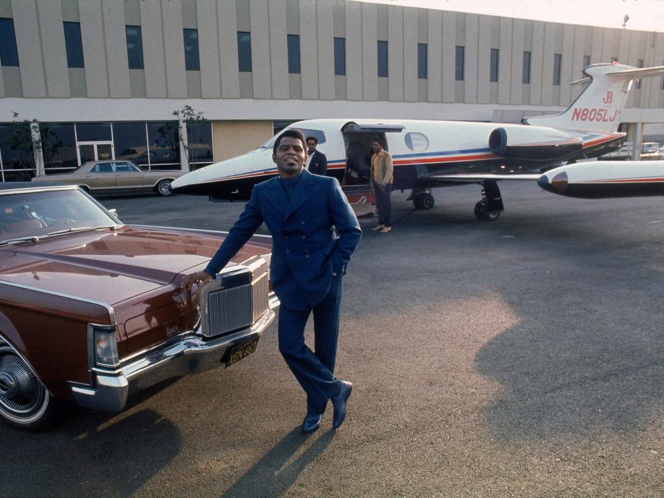 James Brown private jet Learjet