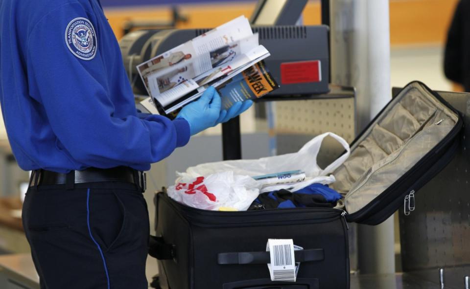 tsa airport security luggage magazine