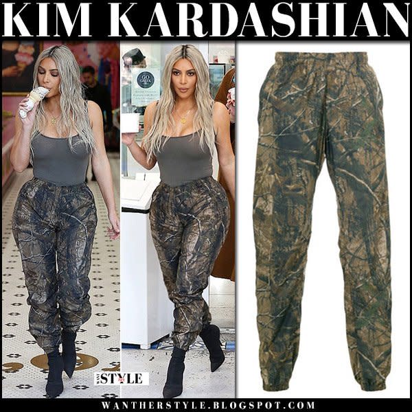 Estos pantalones modelados por Kim Kardashian tienen un costo de $220. Twitter