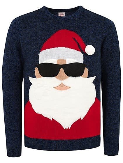 George at Asda Blue Santa Claus Christmas Jumper - Credit: George at Asda