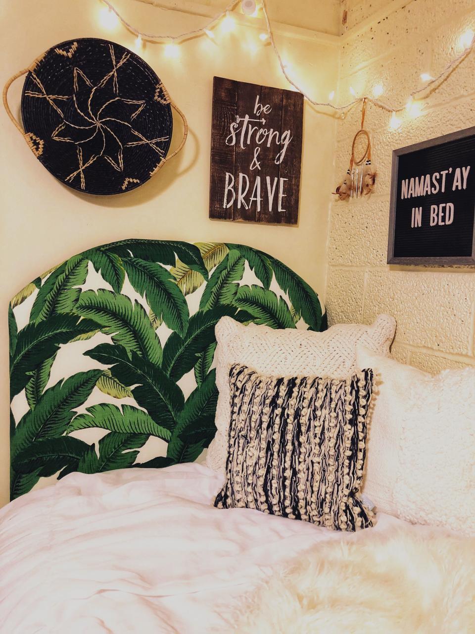 Patterned Dorm Room Twin Headboard