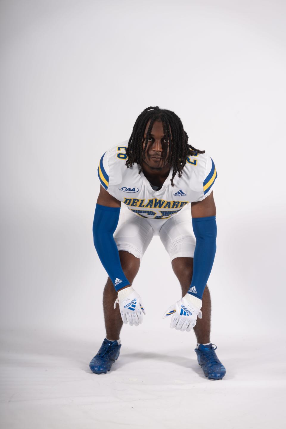 Delaware cornerback A'Khoury Lyde spent his freshman year at Wisconsin.