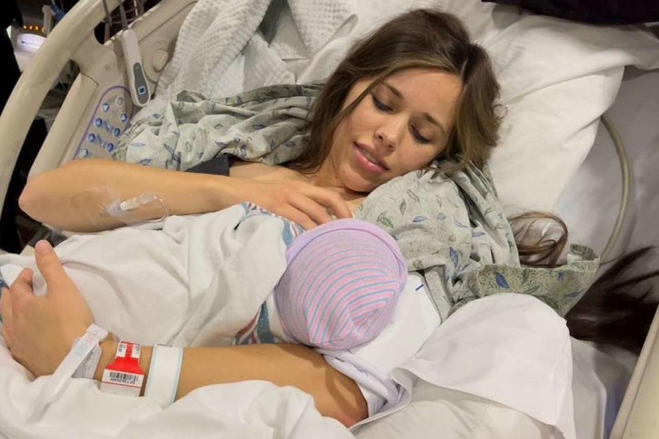 <p>Jessa Duggar/Instagram</p> Jessa Duggar poses with her new baby.