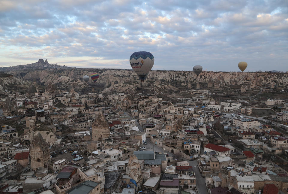 Hot air balloons over Turkey’s Cappadocia