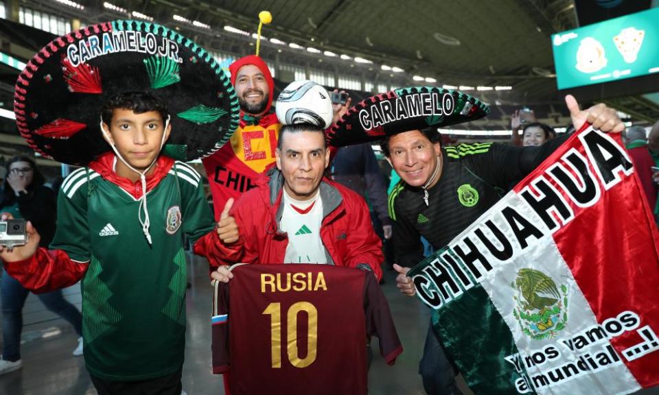 Fans at a Mexico game in Arlington, Texas. El Tri regularly play games in the US