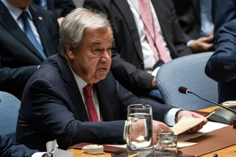 Guterres said Friday that 'the world is getting a failing grade' (Yuki IWAMURA)