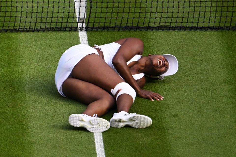 Venus Williams screamed out in pain after falling (Getty Images)