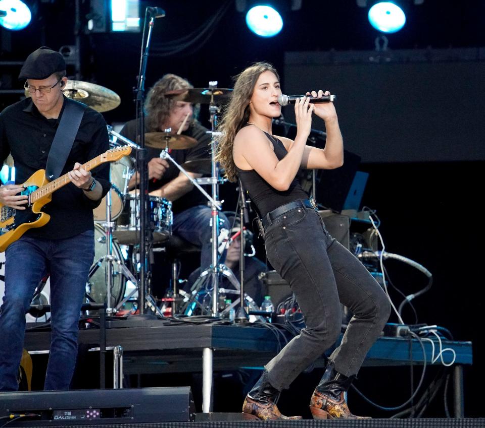 Angie K performs during CMA Fest at Nissan Stadium Sunday, June 12, 2022 in Nashville, Tennessee.